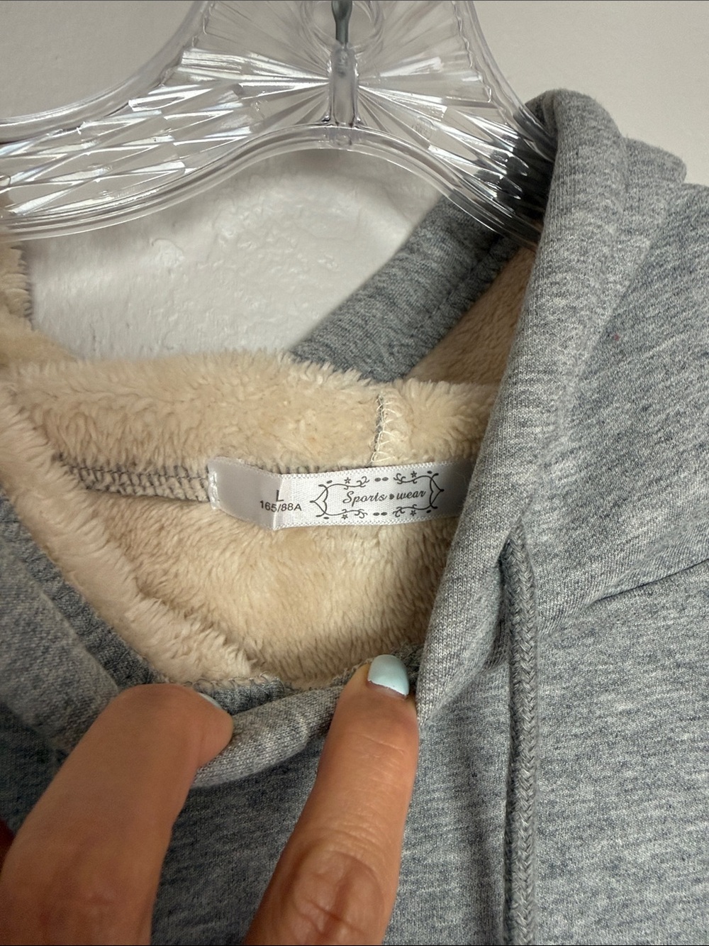 Men's Sherpa faux fur lined Pullover Hoodie Sweatshirt - Picture 5 of 6